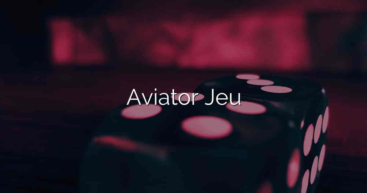 Aviator Jeu